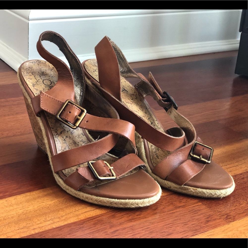 LOFT Cork & Leather Wedges / Sandals